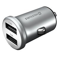 Nabíječka USB 12/24V Swissten 2x USB 4,8AMP stříbrná