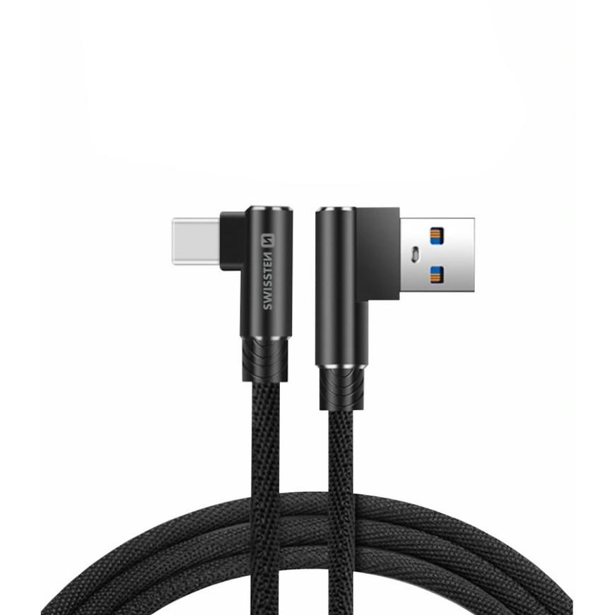 Levně Kabel datový Swissten Arcade USB / USB-C 1.2 m černý