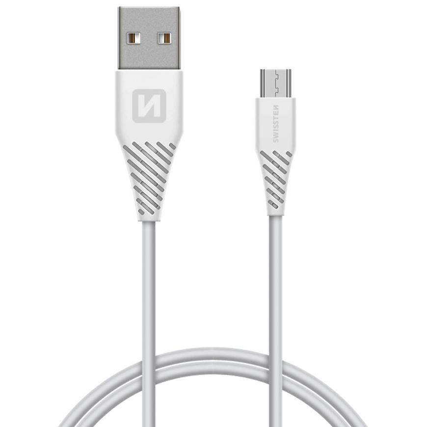 Levně Kabel datový Swissten USB / Micro USB 1.5m bílý (6.5MM)