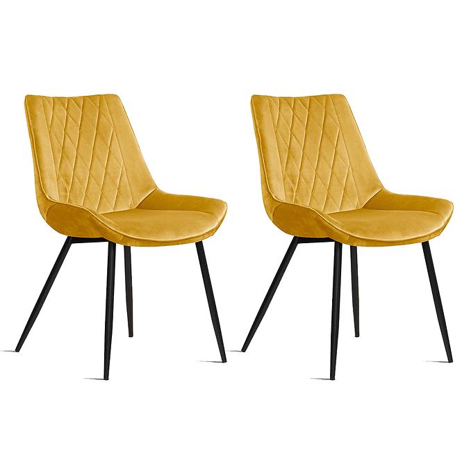 Židle Dubai Žlutá [BL68]/ Noha Černá - 2 ks