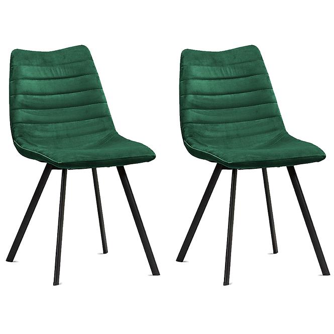 Židle Roxa Zelená/ Noha Černá - 2 ks