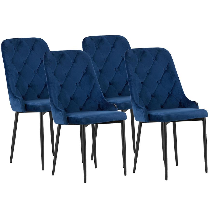 Set 4 Židlí Capri Modrý 6557