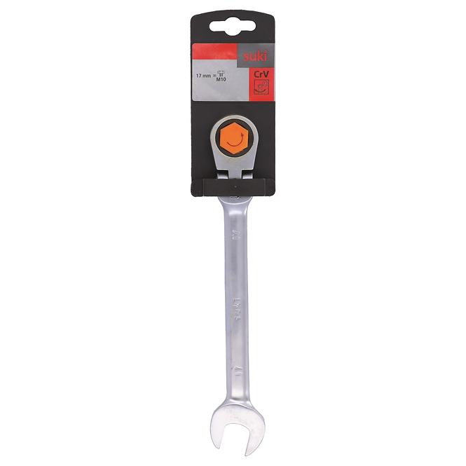 Ráčnový očkoplochý klíč ohebný 17 mm