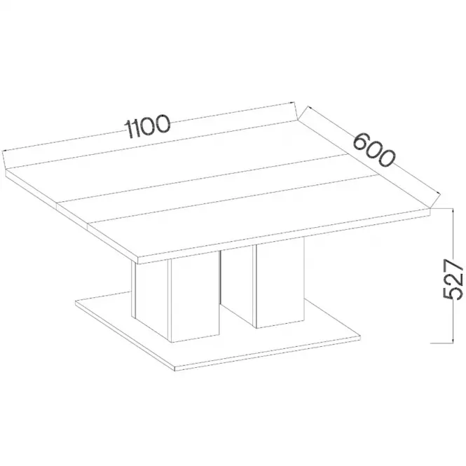 Konferenční Stolek Boston Dub Artisan/Černá,2