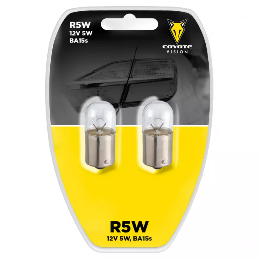 Žárovka 12V 5W R5W BA15S Coyote Vision 2 ks Blistr
