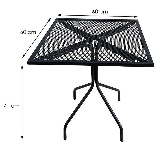 Kovový stůl černá 60x60x71cm