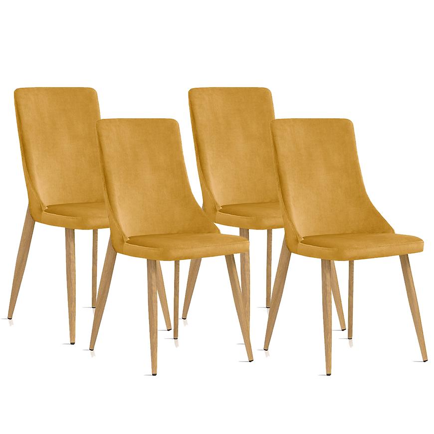 Židle Eliza Žlutá [BL68], Noha Dub - 4 ks