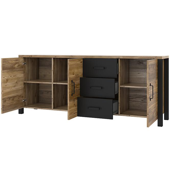 Komoda Olin 47 appenzeller fichte/černá,3