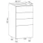 Kuchyňská skříňka Gardena D40S4 White,2