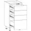 Kuchyňská skříňka Gardena D40S4 White,3
