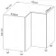 Kuchyňská skříňka Gardena D90N White,4