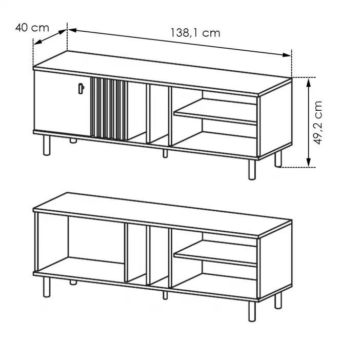 TV Stolek Madis 138 C Dub Artisan/Antracit