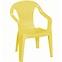Dětská plastová židlička, žlutá
