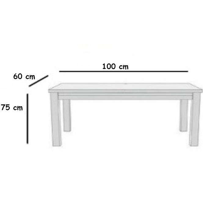 Stůl Mars bílý+dub 100X60 