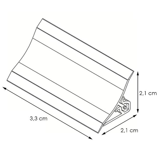 Lista 3m 20x20 – Aluminium Sedy Lws-064,2