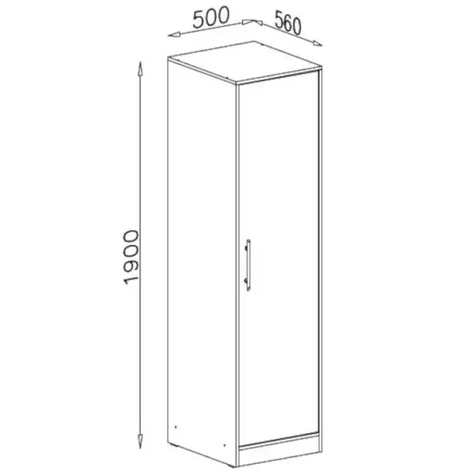 Šatní skříň Smart SR5 50 cm antracyt