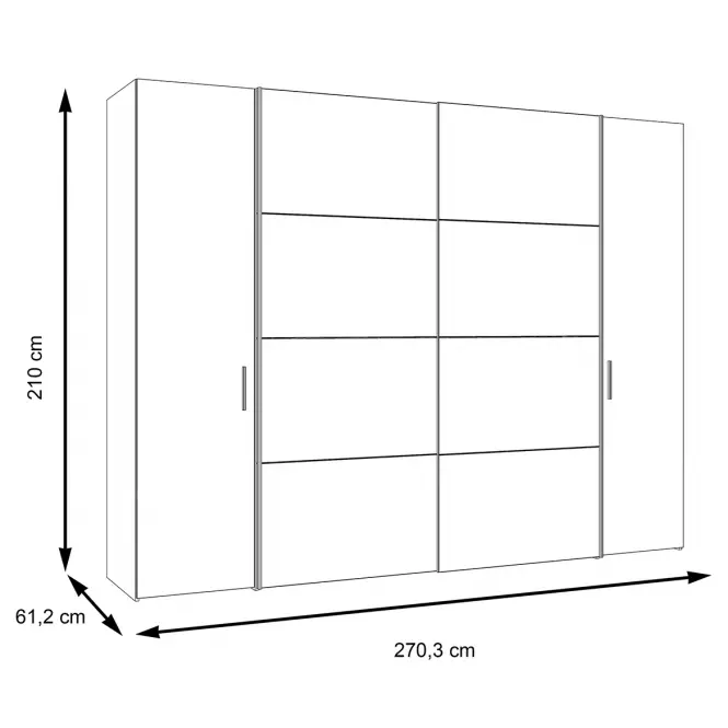 Skříň Nemezy Dqls82411 dub catania/černý 