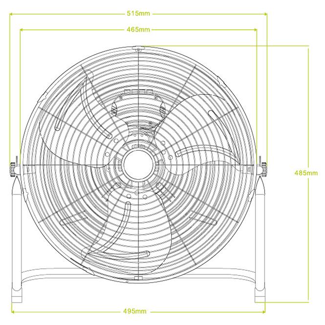 Stolní ventilátor kov 16” VO0035 Chrom