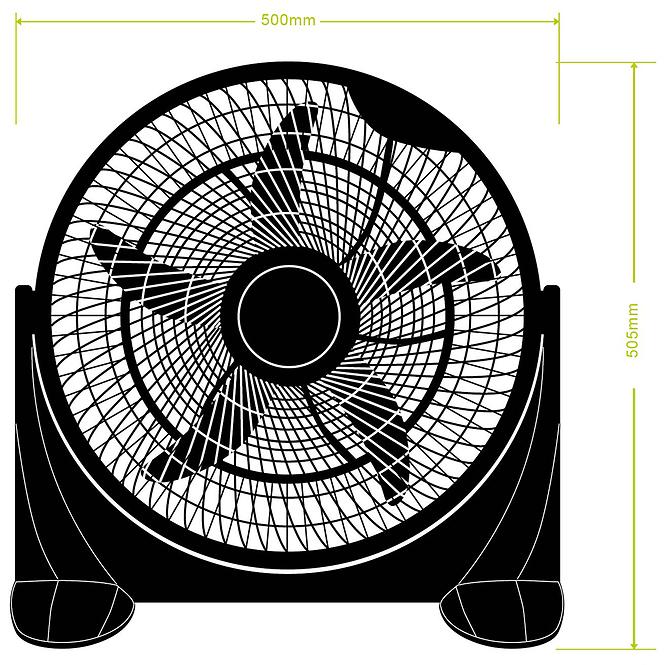 Ventilator stolny kov 9,5” VO0023 Chrom