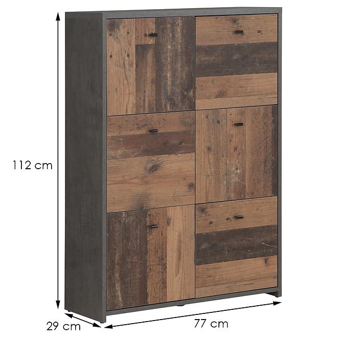 Komoda BEST CHEST old wood vin/beton,2