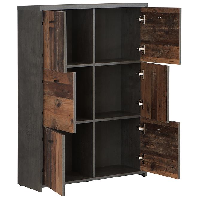 Komoda BEST CHEST old wood vin/beton,4