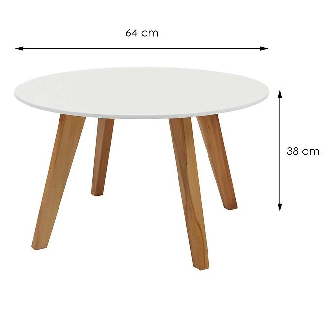 Konferenčni Stolek Frida D64X38 bílá/přírodní,2