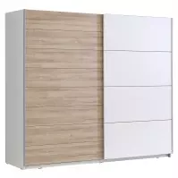 Šatní skříň Java 200 dub ušlechtílý/bílá