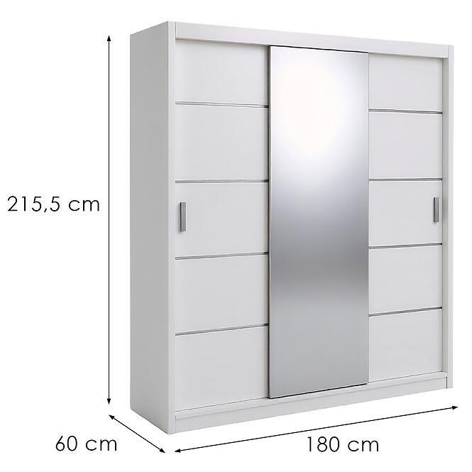 Šatní skříň RIO 180 bílá,2