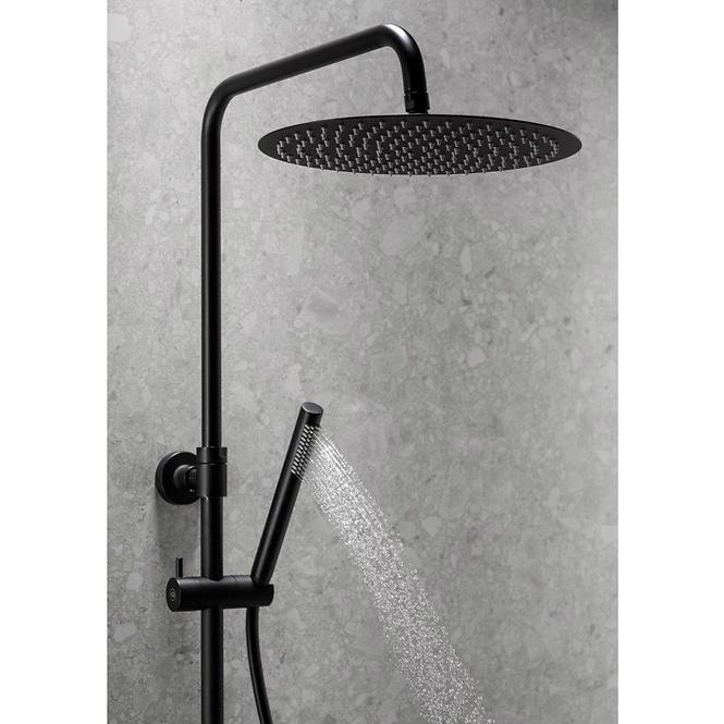 Dešťová sprcha s termostatickou sprchovou baterií Moza Black Premium