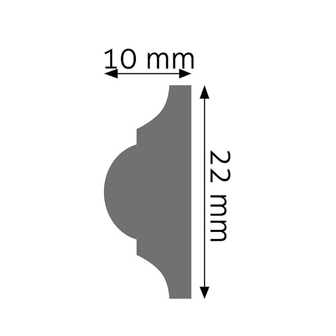Nástěnná lišta lpc-03–101 bílá mat 2.44m