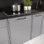 Kuchyňská skříňka Emily w60/68 slim pl s černou digestoří šedá,5