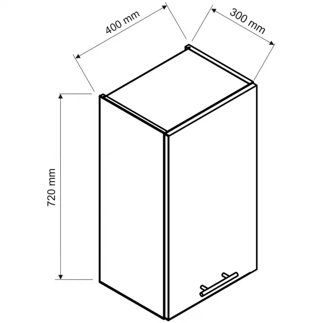 Kuchyňská skříňka Emily w40 pl zelená mat,2