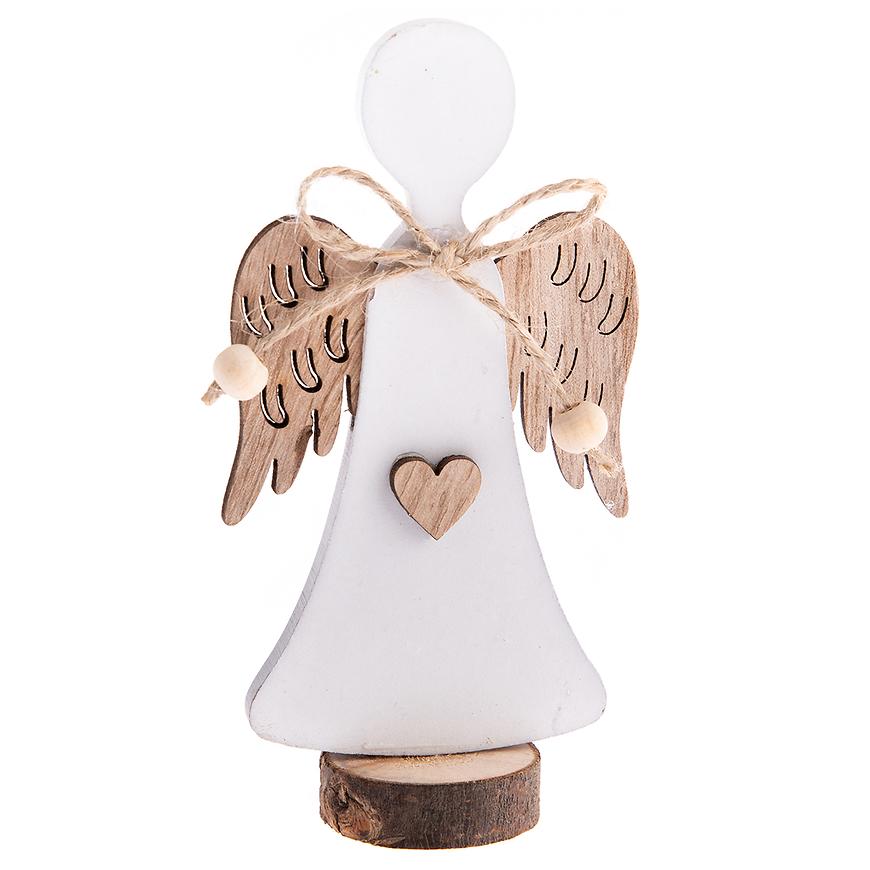 Dřevěný anděl – bílý ZS192204