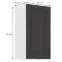 Kuchyňská skříňka STILO grafit mat/bílá 40g-72 1f,2