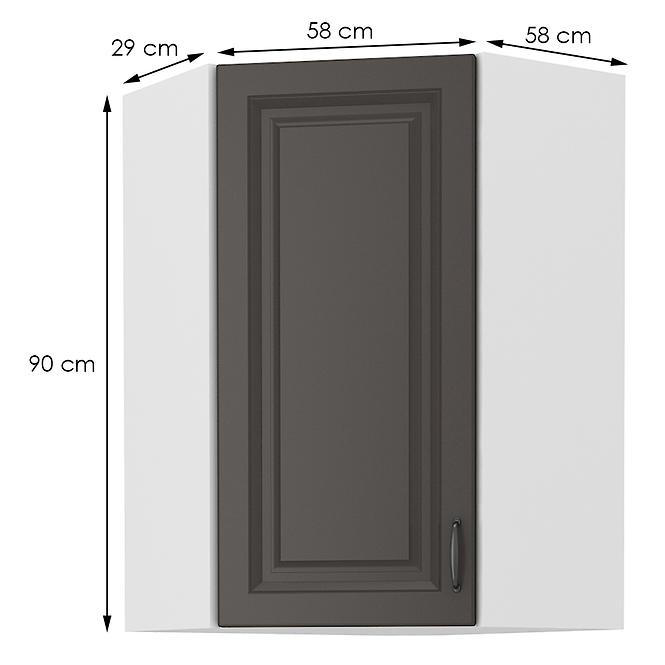 Kuchyňská skříňka STILO grafit mat/bílá 58x58 gn-90 1f,2