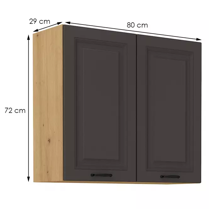 Kuchyňská skříňka STILO grafit mat/artisan 80g-72 2f,2