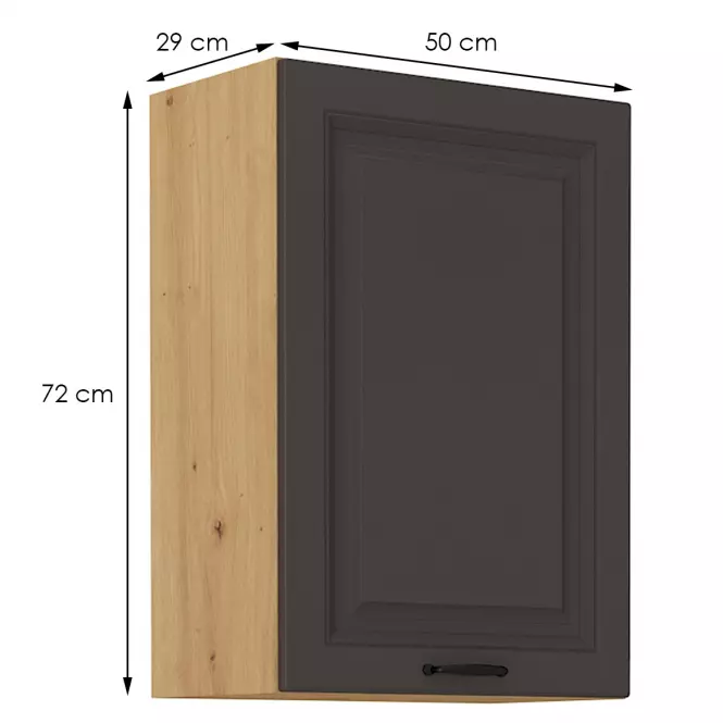 Kuchyňská skříňka STILO grafit mat/artisan 50g-72 1f,2