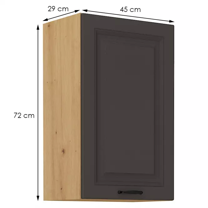 Kuchyňská skříňka STILO grafit mat/artisan 45g-72 1f,2