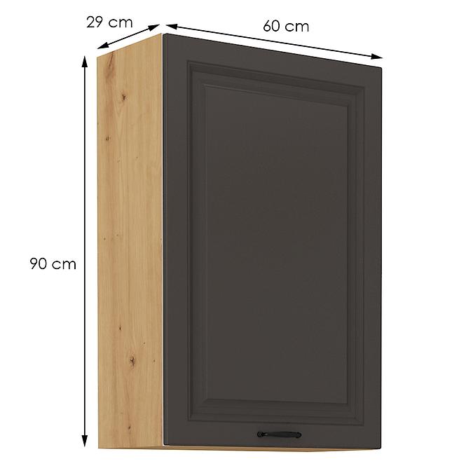 Kuchyňská skříňka STILO grafit mat/artisan 60g-90 1f