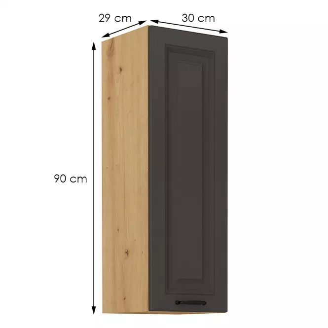 Kuchyňská skříňka STILO grafit mat/artisan 30g-90 1f,2