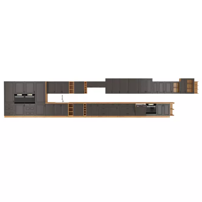 Kuchyňská skříňka STILO grafit mat/artisan 30g-90 1f,4