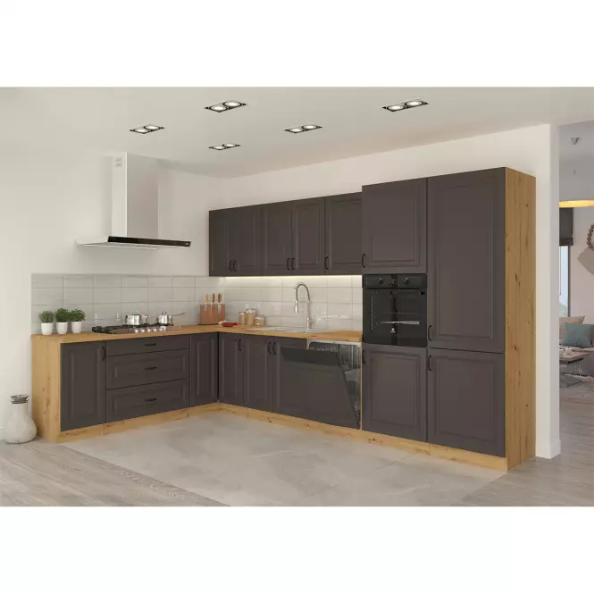 Kuchyňská skříňka STILO grafit mat/artisan 30g-90 1f,9