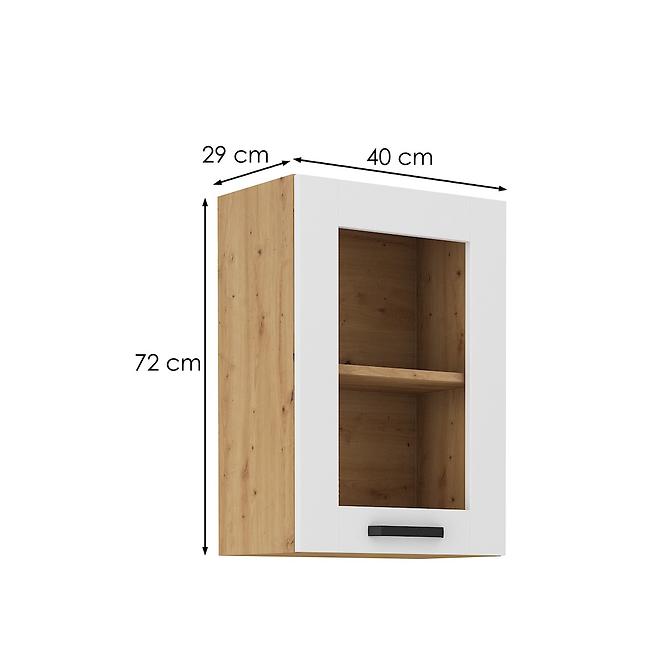 Kuchyňská skříňka LUNA bílá mat/artisan  40gs-72 1f