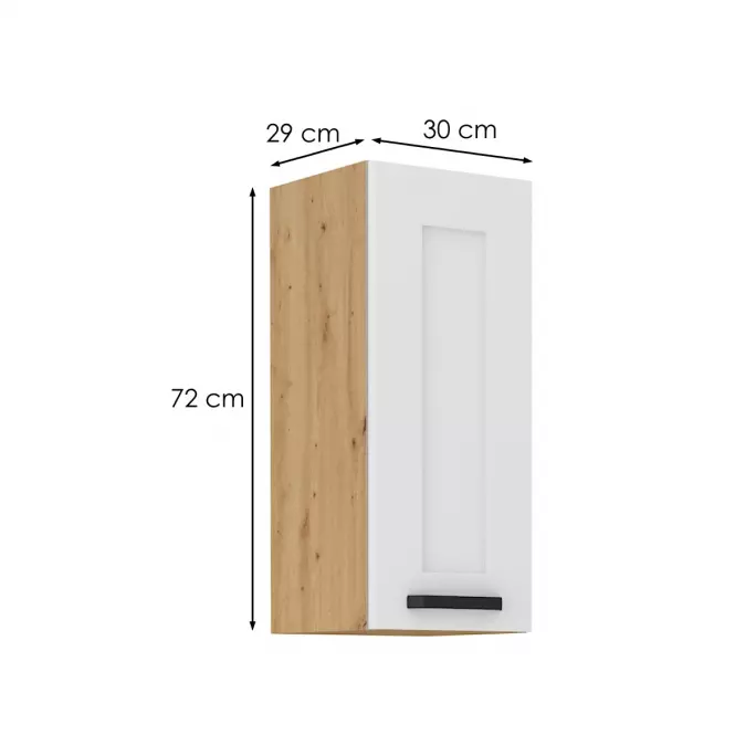 Kuchyňská skříňka LUNA bílá mat/artisan 30g-72 1f,2