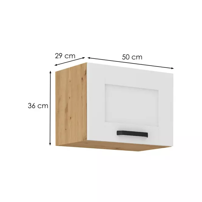 Kuchyňská skříňka LUNA bílá mat/artisan 50gu-36 1f,2