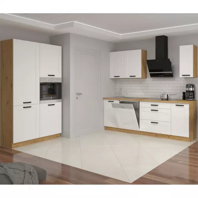 Kuchyňská skříňka LUNA bílá mat/artisan 50gu-36 1f,3