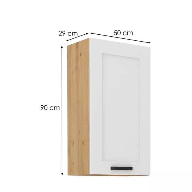 Kuchyňská skříňka LUNA bílá mat/artisan 50g-90 1f,2