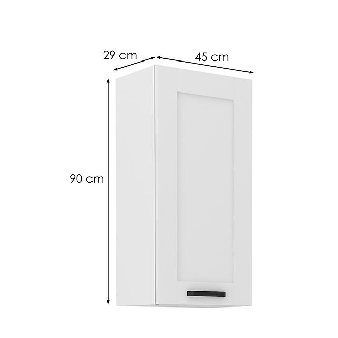 Kuchyňská skříňka LUNA bílá mat/bílá 45g-90 1f