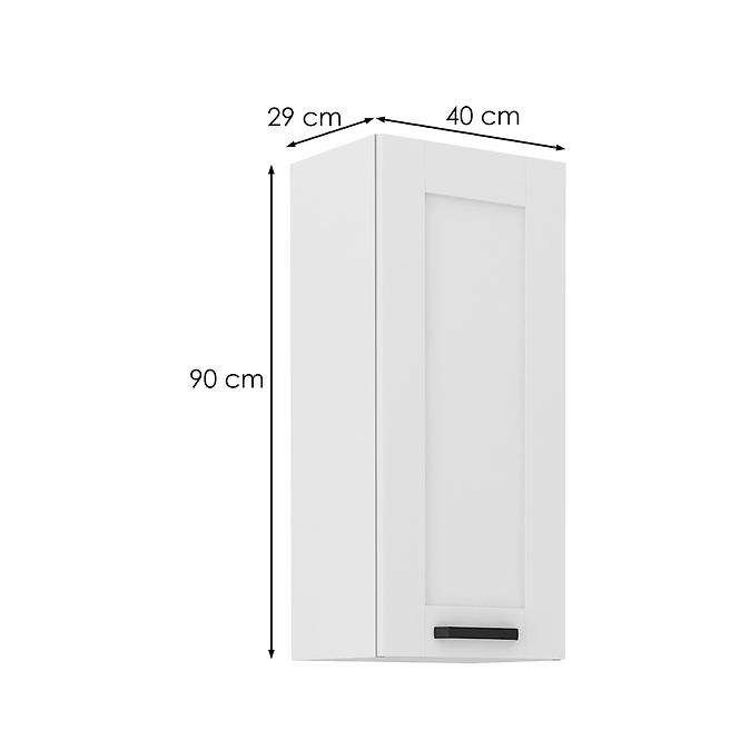 Kuchyňská skříňka LUNA bílá mat/bílá 40g-90 1f