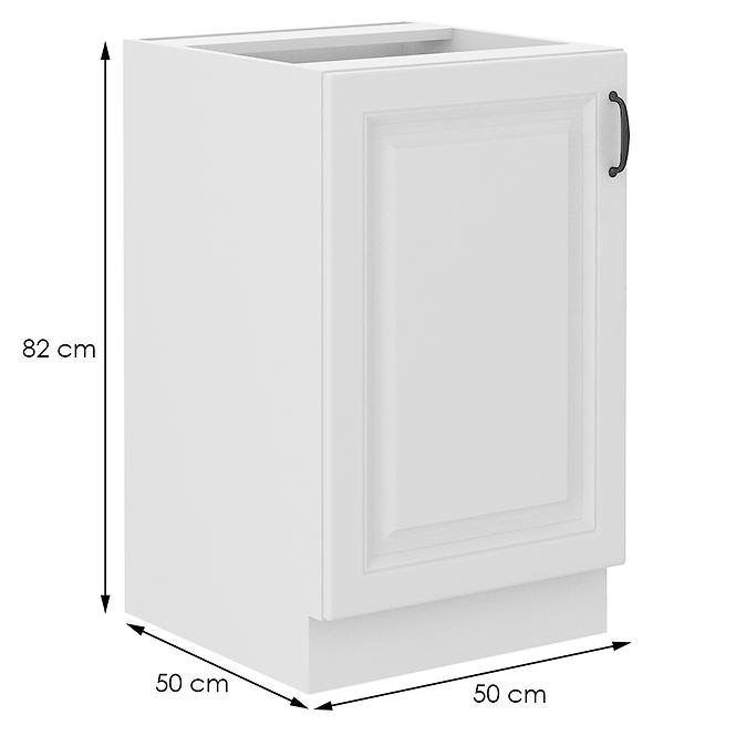 Kuchyňská skříňka STILO bílá mat/bílá 50zl 1f bb
